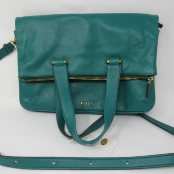 Fossil Memoir Crossbody Jade Leather 